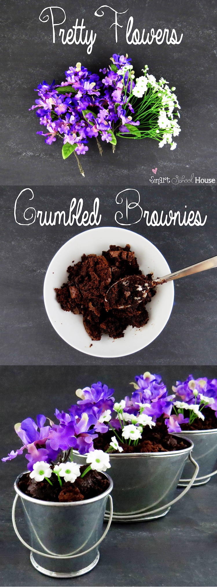 How to make brownies look like a potted plants with just a few simple materials!