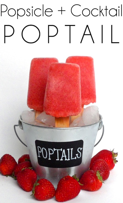Poptail (Popsicle + Cocktail) by Smart School House #cocktail #poptail 
