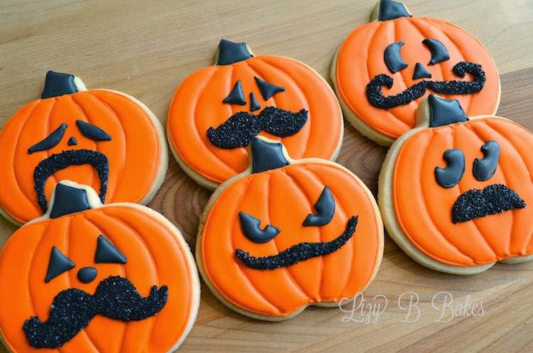 Halloween Mustache Cookies