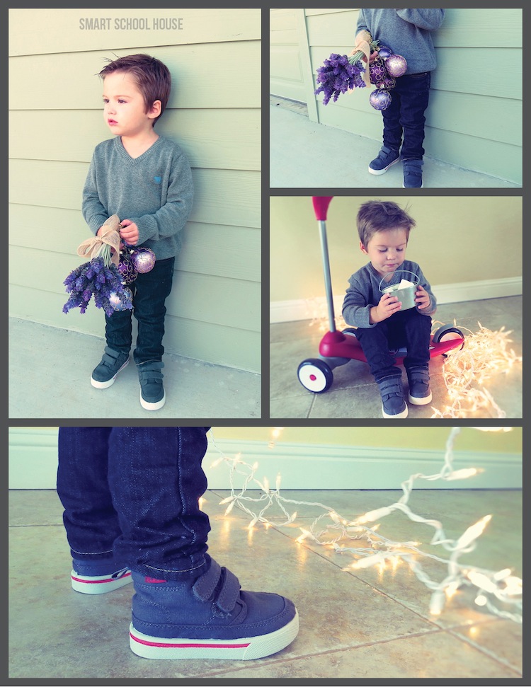 Boho Chic Christmas. Stylish Holiday card ideas with kids clothes from Carter's