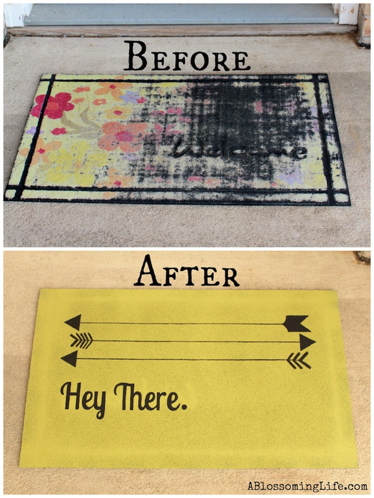 DIY Custom Door Mat by A Blossoming Life on Smart School House