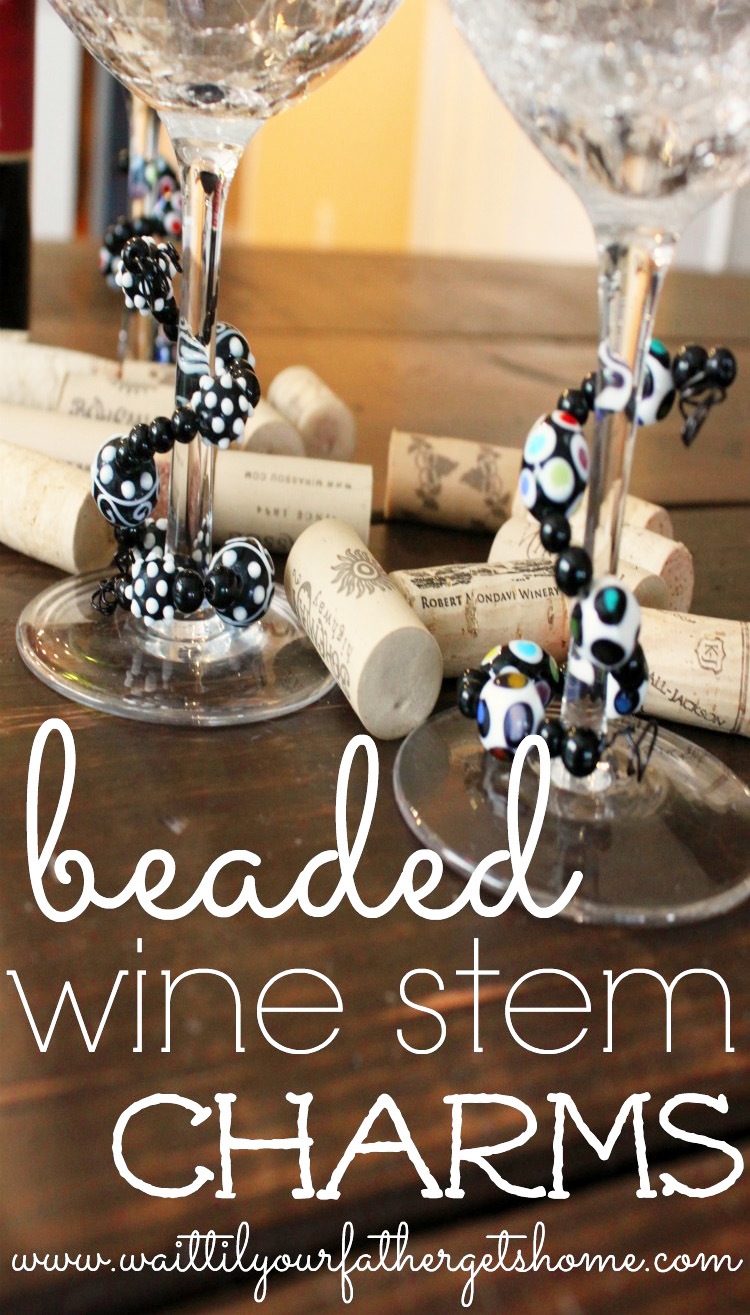 Beaded Wine Stem Charms