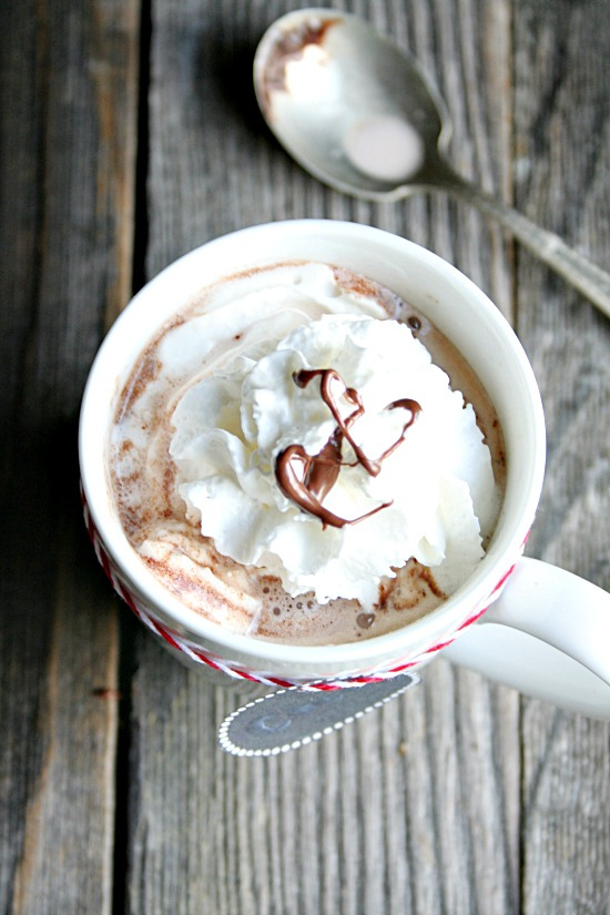 Chocolate Hazelnut Crepes and Hot Cocoa