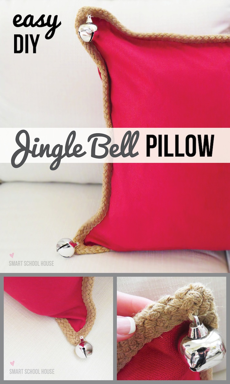 #DIY Jingle Bell Pillow (Pottery Barn hack)