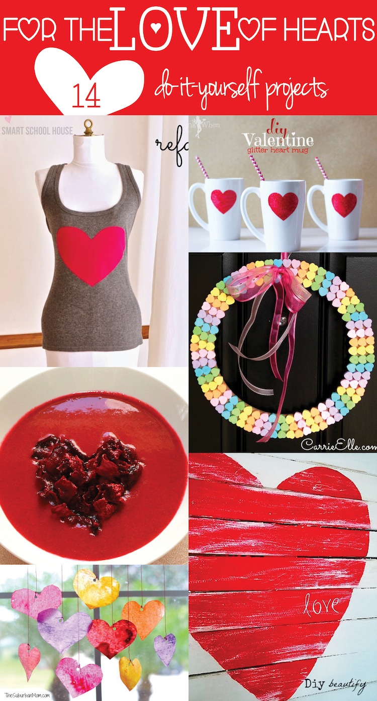 For the Love of Valentine Hearts! 14 must see #DIY Valentine Heart ideas