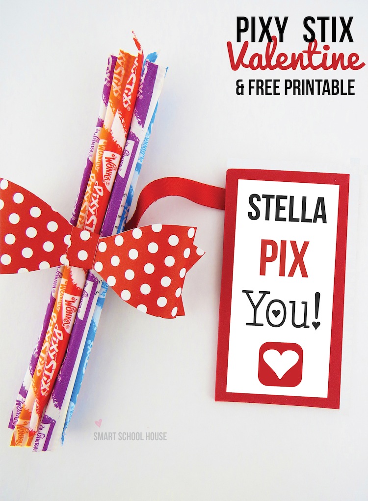 Pixy Stix Valentine - a Valentines Day Idea