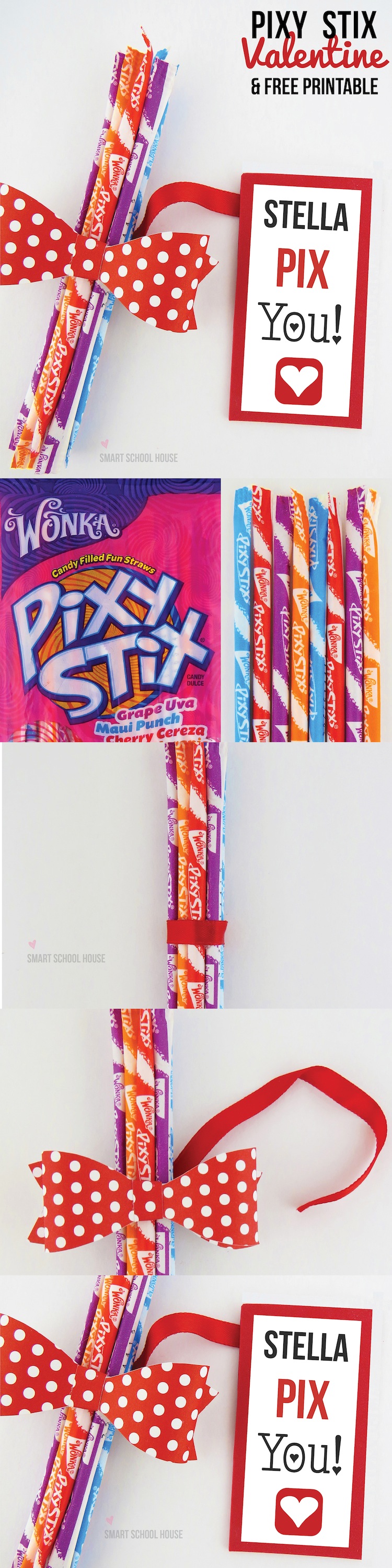 How to make a Pixy Stix Valentine with a free printable 