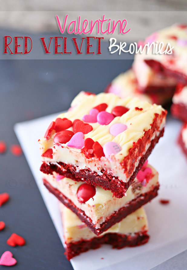Red Velvet Valentine Brownies