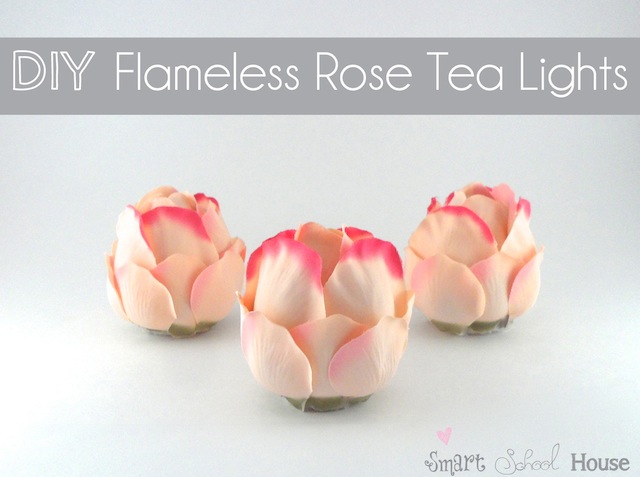 DIY Rose Tea Lights made from PLASTIC SPOONS!