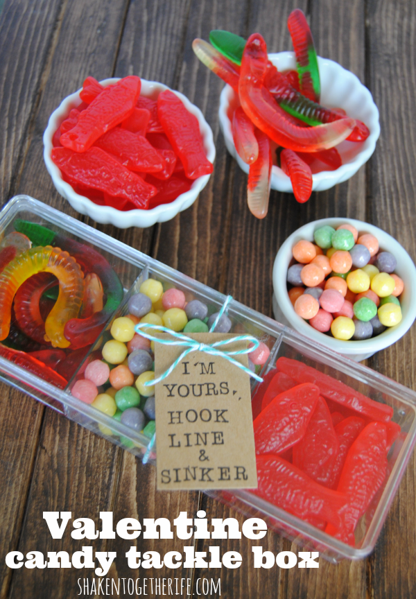 Valentine Candy Tackle Box (perfect for guys!) by Shaken Together Life