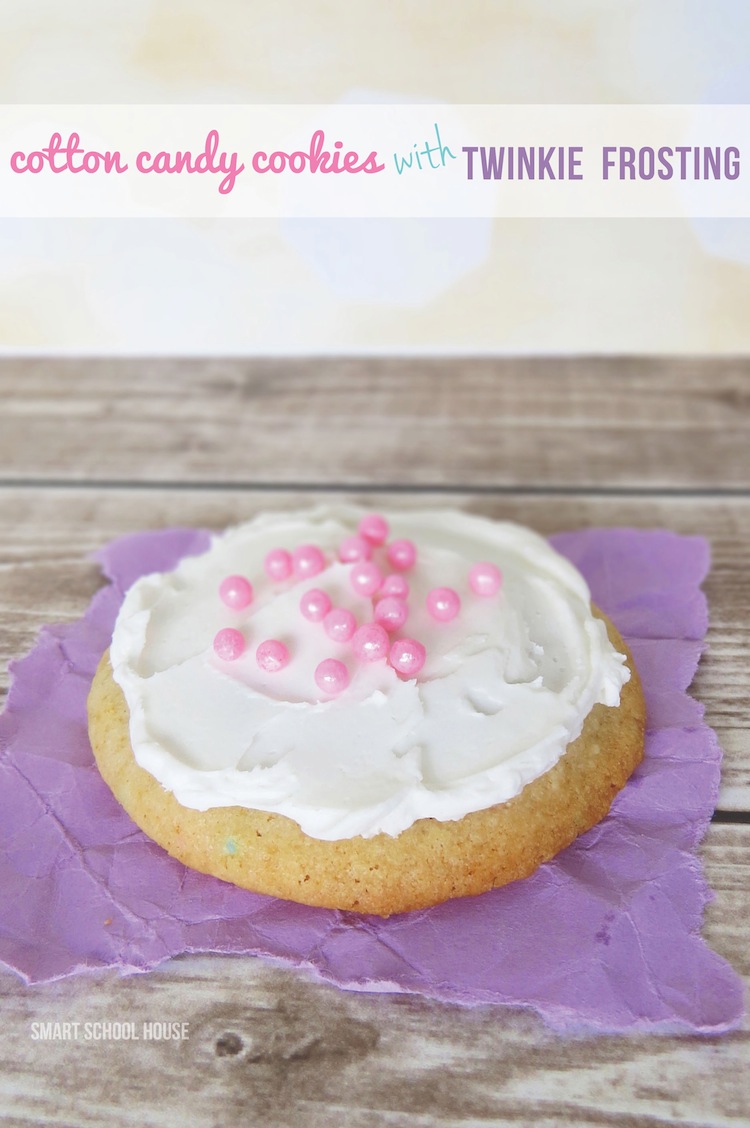 Cotton Candy Cookies with Twinkie Frosting