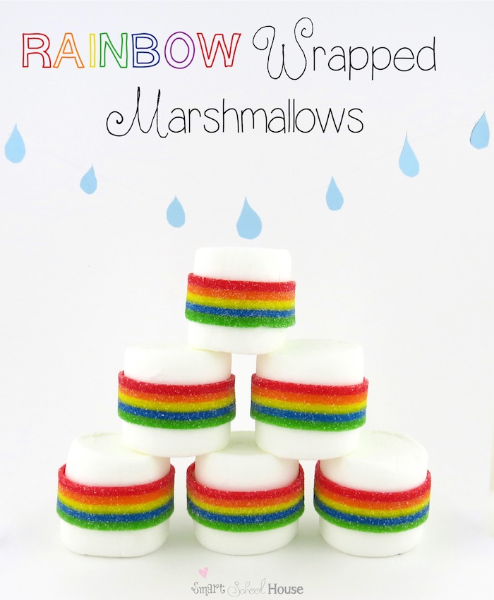Rainbow Wrapped Marshmallows 